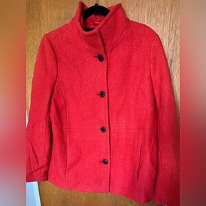 Lands End Women's Red Wool Jacket